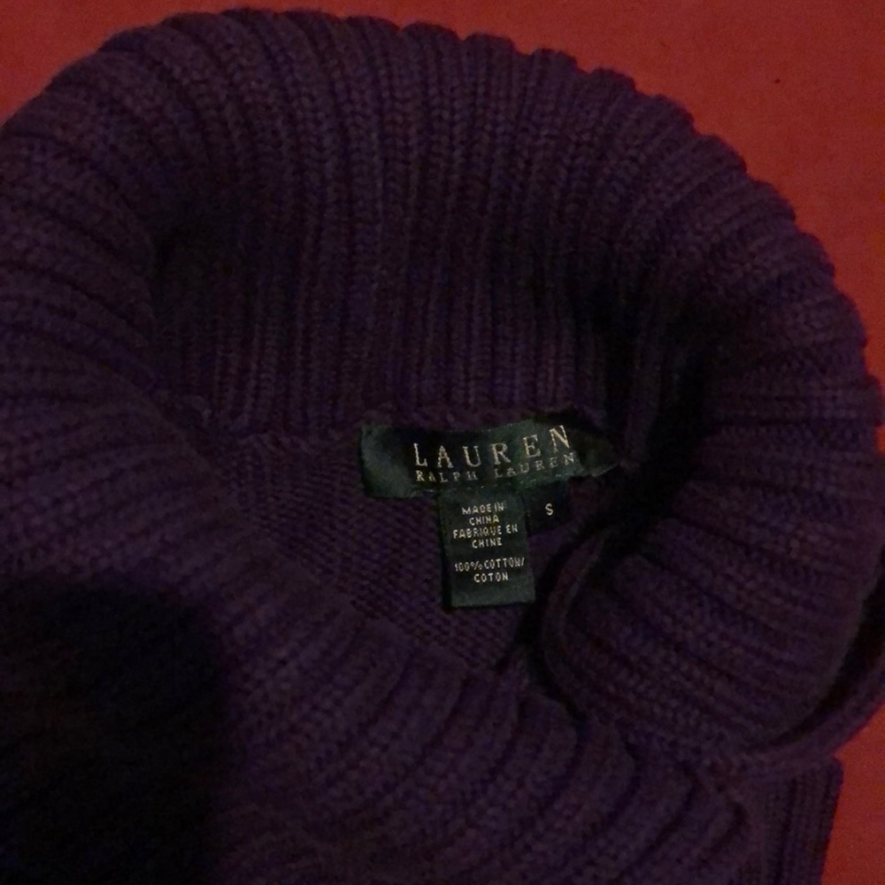 Lauren Ralph Lauren Purple Sweater w button neck